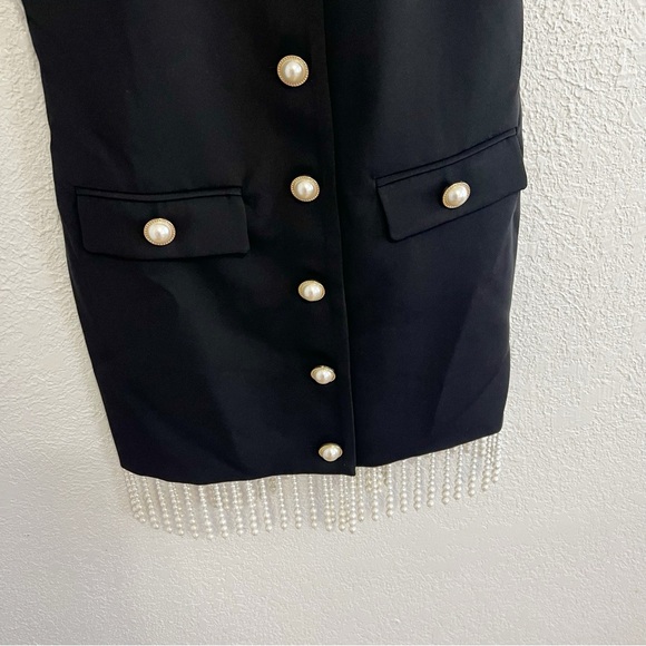 NWT Anthropologie Endless Rose Beaded Fringe Mini Dress - Picture 9 of 13